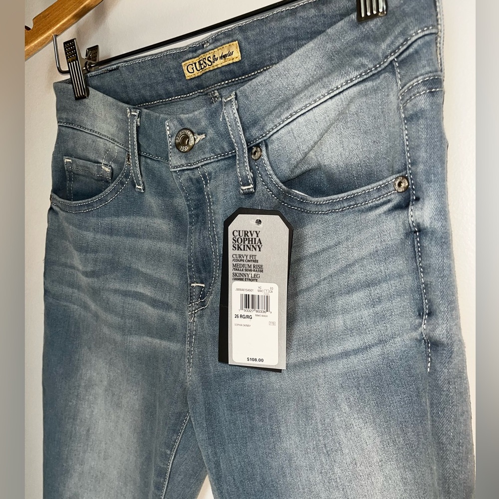 Guess Curvy Sophia Skinny Jeans in Blue size 26 NWT